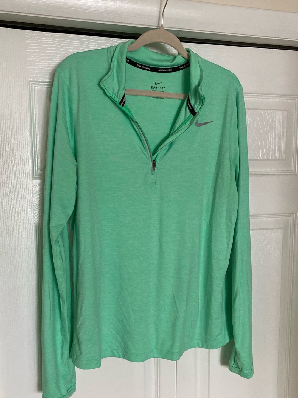 Nike Mint Green Dri-FIT Quarter-Zip Pullover